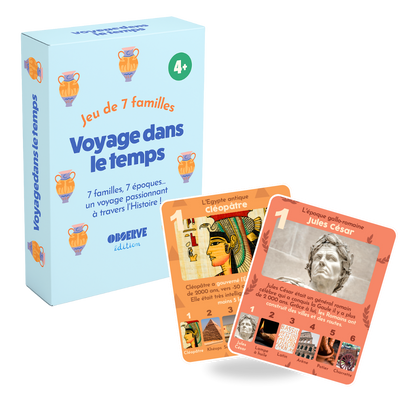 jeu de 7 famille sur l'Histoire packaging et 2 cartes