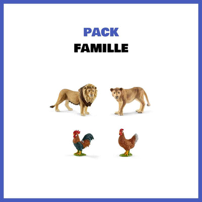 figurines animales Schleich pack Famille