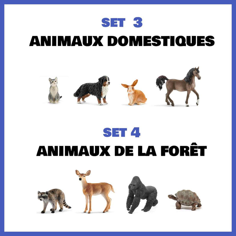 figurines animales Schleich set 3 et 4