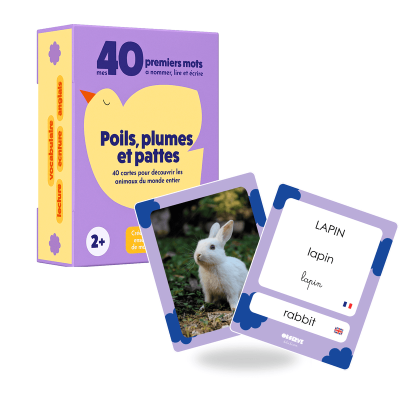 pack et cartes flashcards animaux
