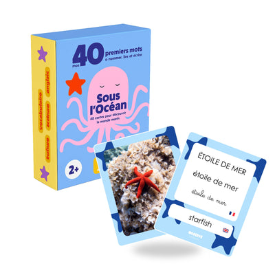 étui et cartes océans flashcards