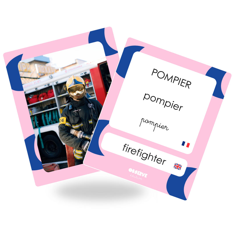 pompier carte recto verso